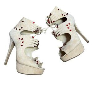 Charlotte Olympia Hands On' Suede Heels Women Size 38.5‎